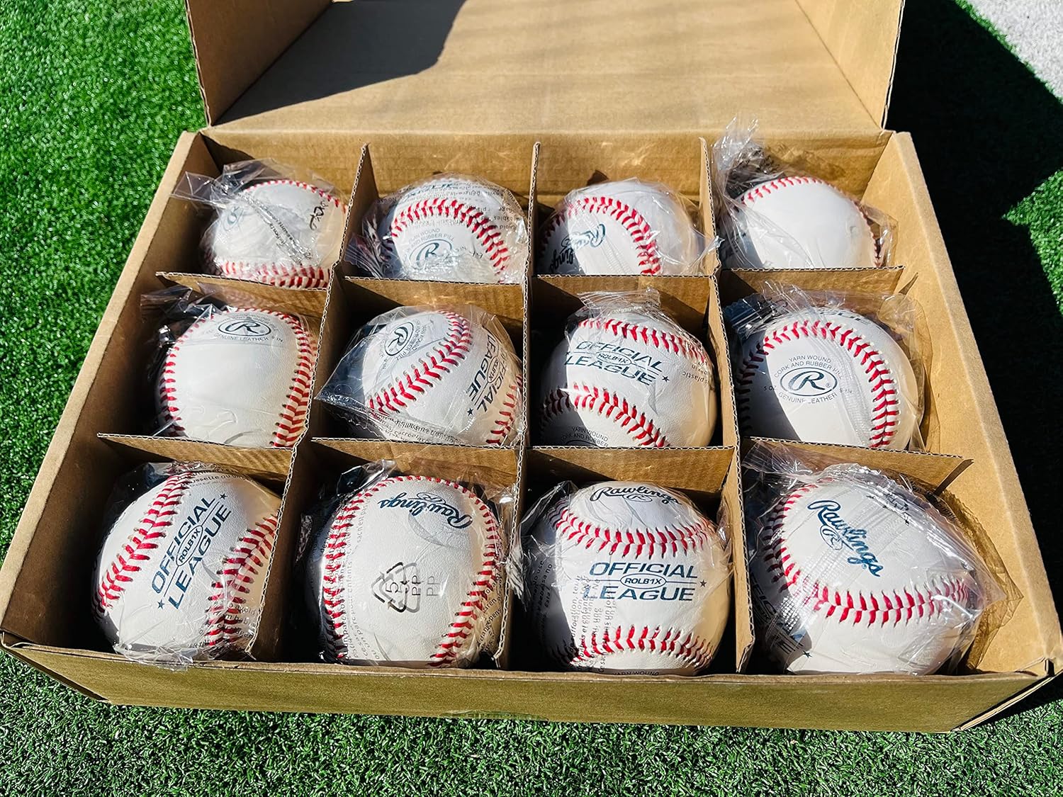 Rawlings Official League Practice Baseballs ROLB1X 12 Count White NEW