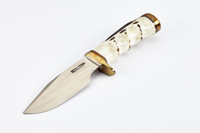 RANDALL USA  Sergeant's Model - 5" - Stag Handle CARBON STEEL FIXED BLADE Hunting Knife w/Sheath PRE-OWNED