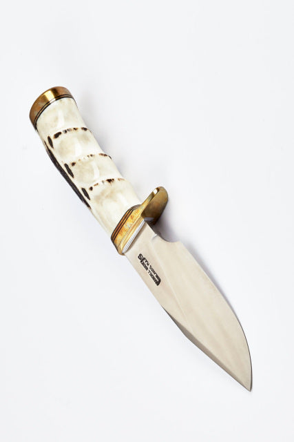 RANDALL USA  Sergeant's Model - 5" - Stag Handle CARBON STEEL FIXED BLADE Hunting Knife w/Sheath PRE-OWNED