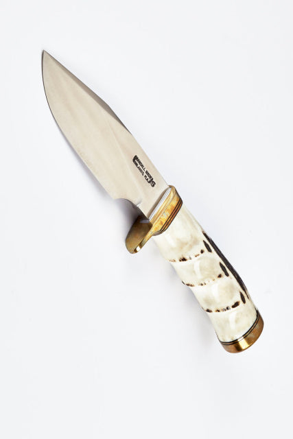RANDALL USA  Sergeant's Model - 5" - Stag Handle CARBON STEEL FIXED BLADE Hunting Knife w/Sheath PRE-OWNED
