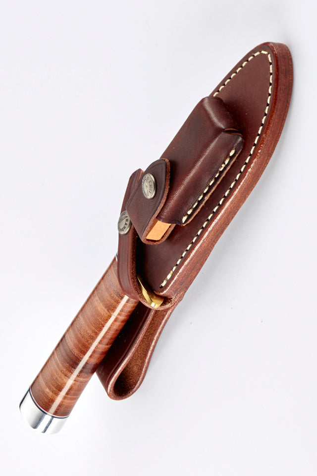 RANDALL USA  Sergeant's Model - 5" - Leather  Handle CARBON STEEL FIXED BLADE Hunting Knife w/Sheath PRE-OWNED