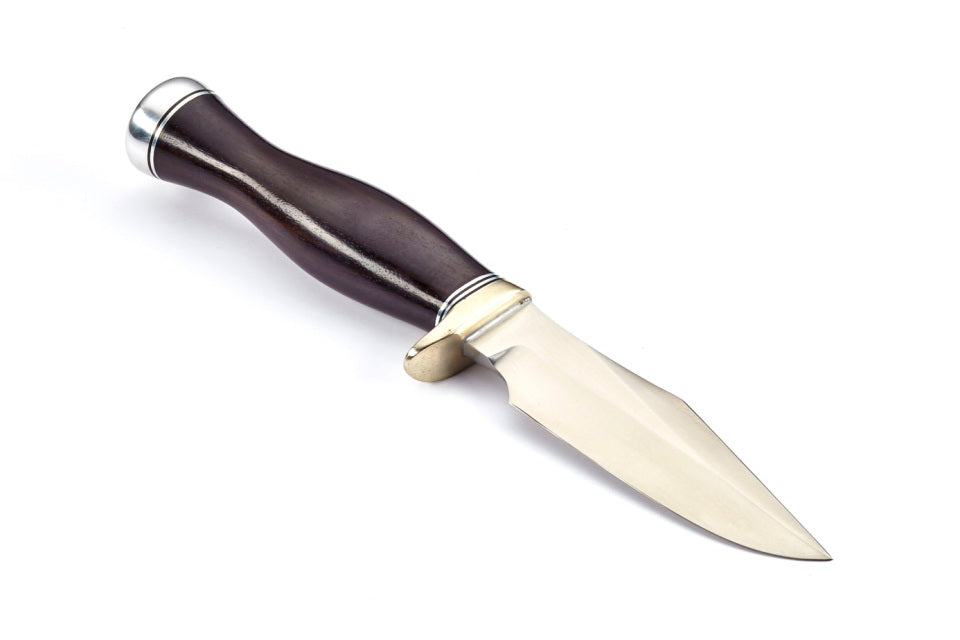 RANDALL USA KNIVES MODEL 8 - 4" - Ebony with Ivory Inlay - Scrimshaw HANDLE ALL PURPOSE SURVIVAL FIXED BLADE HIGH CARBON STEEL W/SHEATH PRE-OWNED