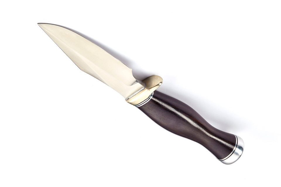 RANDALL USA KNIVES MODEL 8 - 4" - Ebony with Ivory Inlay - Scrimshaw HANDLE ALL PURPOSE SURVIVAL FIXED BLADE HIGH CARBON STEEL W/SHEATH PRE-OWNED