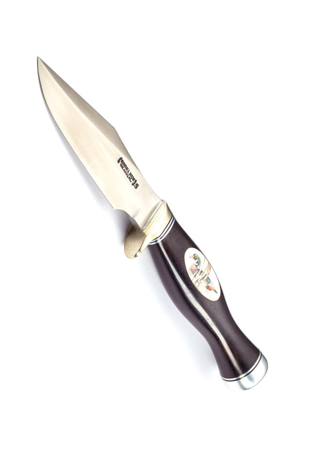 RANDALL USA KNIVES MODEL 8 - 4" - Ebony with Ivory Inlay - Scrimshaw HANDLE ALL PURPOSE SURVIVAL FIXED BLADE HIGH CARBON STEEL W/SHEATH PRE-OWNED