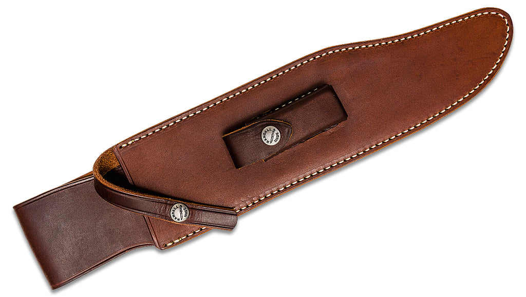 RANDALL USA KNIVES MODEL 12-11 Smithsonian Bowie ALL PURPOSE FIGHTER KNIFE HIGH CARBON STEEL  BURL WOOD Handle W/SHEATH PRE-OWNED