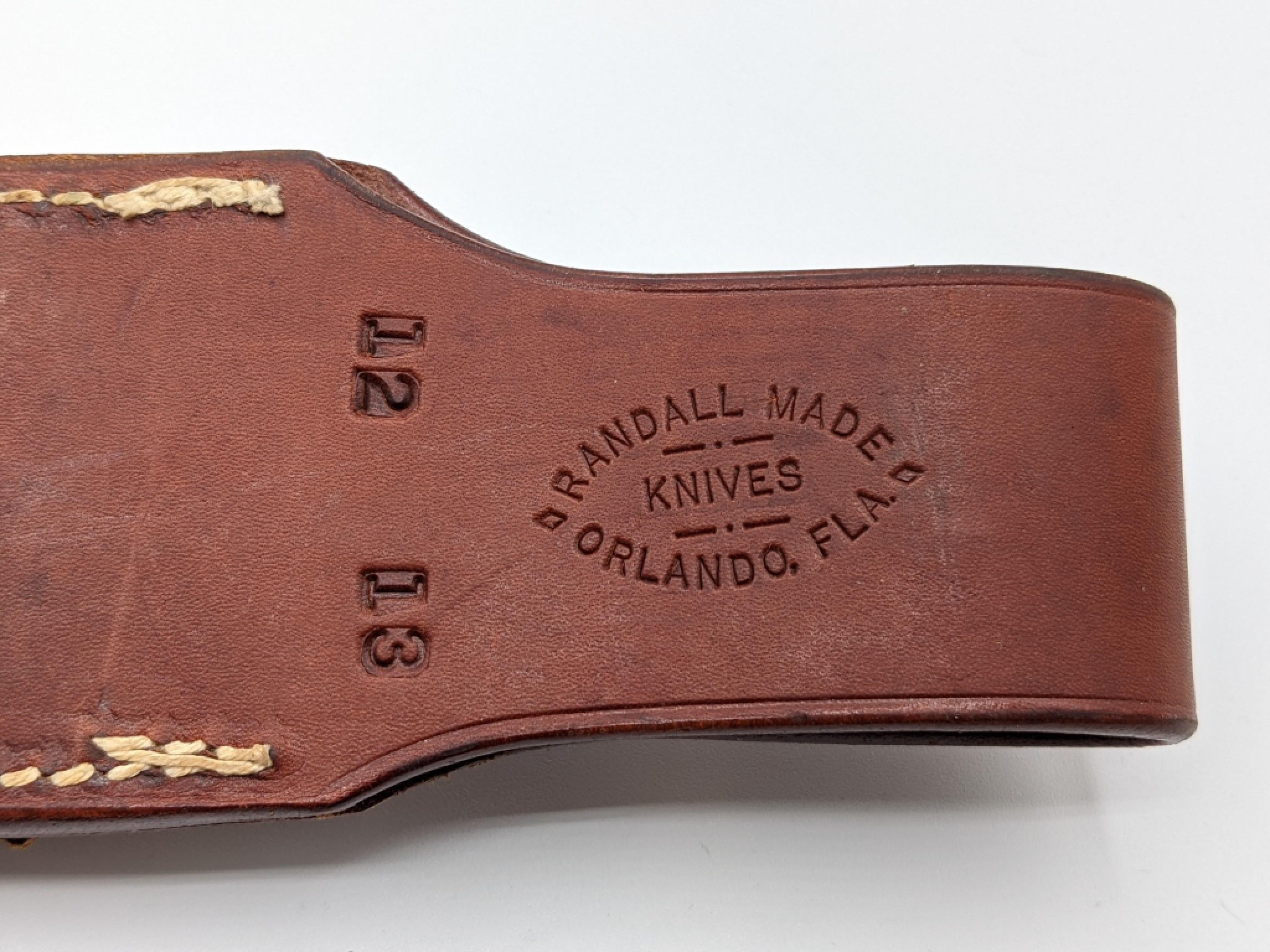 RANDALL USA KNIVES MODEL 12-13 Raymond Thorp Bowie ALL PURPOSE FIGHTER KNIFE HIGH CARBON STEEL W/SHEATH PRE-OWNED