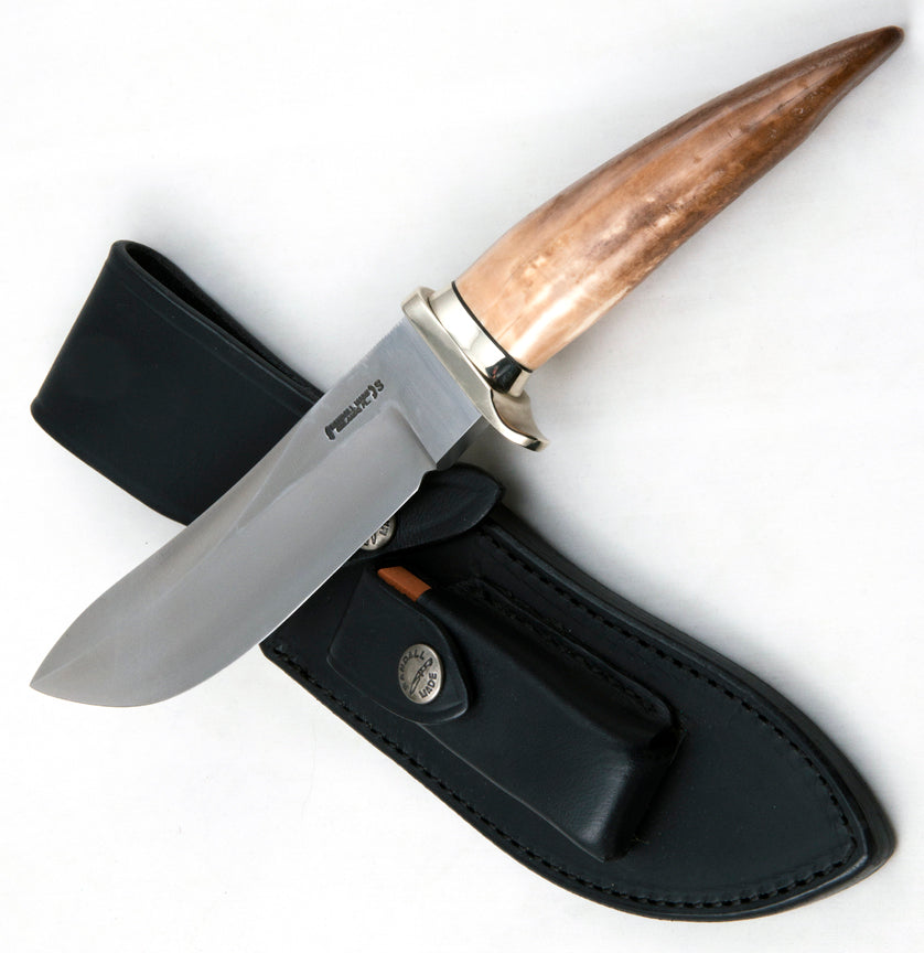 RANDALL USA KNIVES MODEL 5-5.5 ALL PURPOSE FIGHTER KNIFE HIGH CARBON STEEL STAG/ANTLER HANDLE W/SHEATH PRE-OWNED