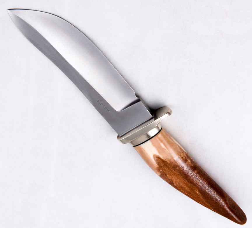 RANDALL USA KNIVES MODEL 5-5.5 ALL PURPOSE FIGHTER KNIFE HIGH CARBON STEEL STAG/ANTLER HANDLE W/SHEATH PRE-OWNED