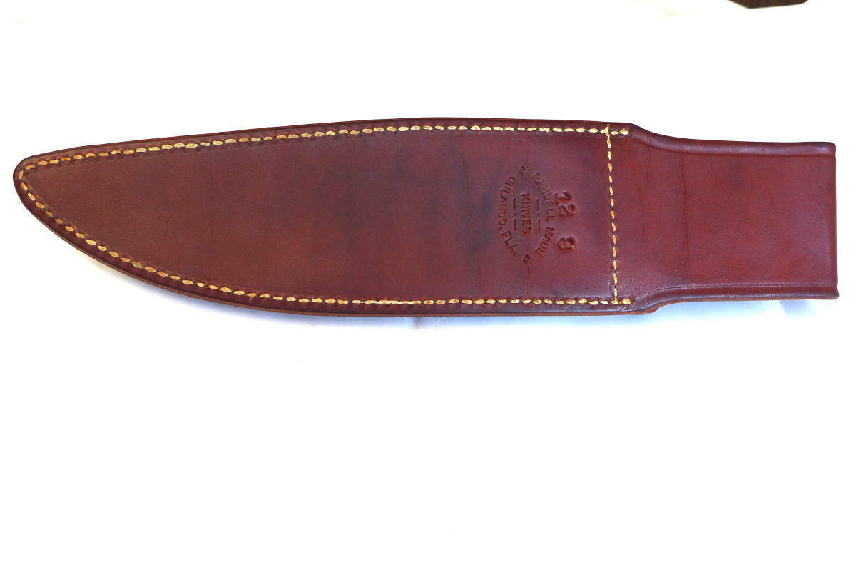 RANDALL USA KNIVES MODEL 12-8 BOWIE ALL PURPOSE FIGHTER KNIFE HIGH CARBON STEEL STAG/ANTLER  HANDLE W/SHEATH PRE-OWNED