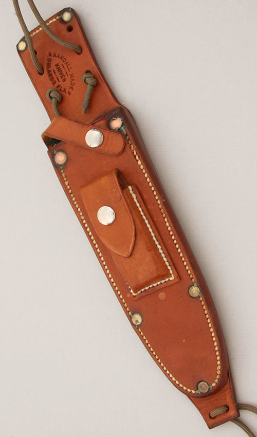 RANDALL USA KNIVES MODEL 18-5.5 ALL PURPOSE ATTACK SURVIVAL KNIFE CREAM WHITE ROPE HANDLE HIGH CARBON STEEL W/SHEATH PRE-OWNED