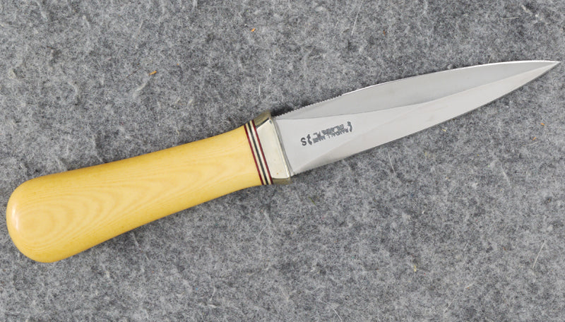 RANDALL USA KNIVES MODEL 24-4 ALL PURPOSE GUARDIAN SURVIVAL KNIFE YELLOW MICARTA HANDLE HIGH CARBON STEEL W/SHEATH PRE-OWNED