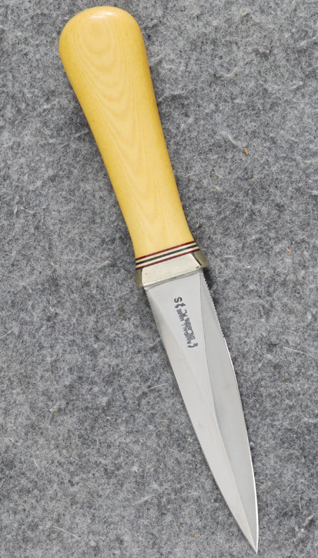 RANDALL USA KNIVES MODEL 24-4 ALL PURPOSE GUARDIAN SURVIVAL KNIFE YELLOW MICARTA HANDLE HIGH CARBON STEEL W/SHEATH PRE-OWNED