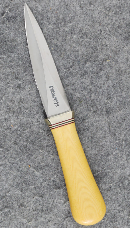 RANDALL USA KNIVES MODEL 24-4 ALL PURPOSE GUARDIAN SURVIVAL KNIFE YELLOW MICARTA HANDLE HIGH CARBON STEEL W/SHEATH PRE-OWNED