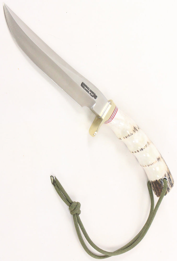 RANDALL USA KNIVES ALL PURPOSE FIGHTER KNIFE MODEL 3-7 HIGH CARBON STEEL WHITE STAG/ANTLER HANDLE  W/SHEATH PRE-OWNED