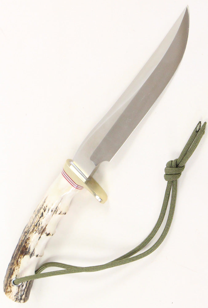 RANDALL USA KNIVES MODEL 3-6 ALL PURPOSE FIGHTER KNIFE HIGH CARBON STEEL WHITE STAG/ANTLER HANDLE  W/SHEATH PRE-OWNED3