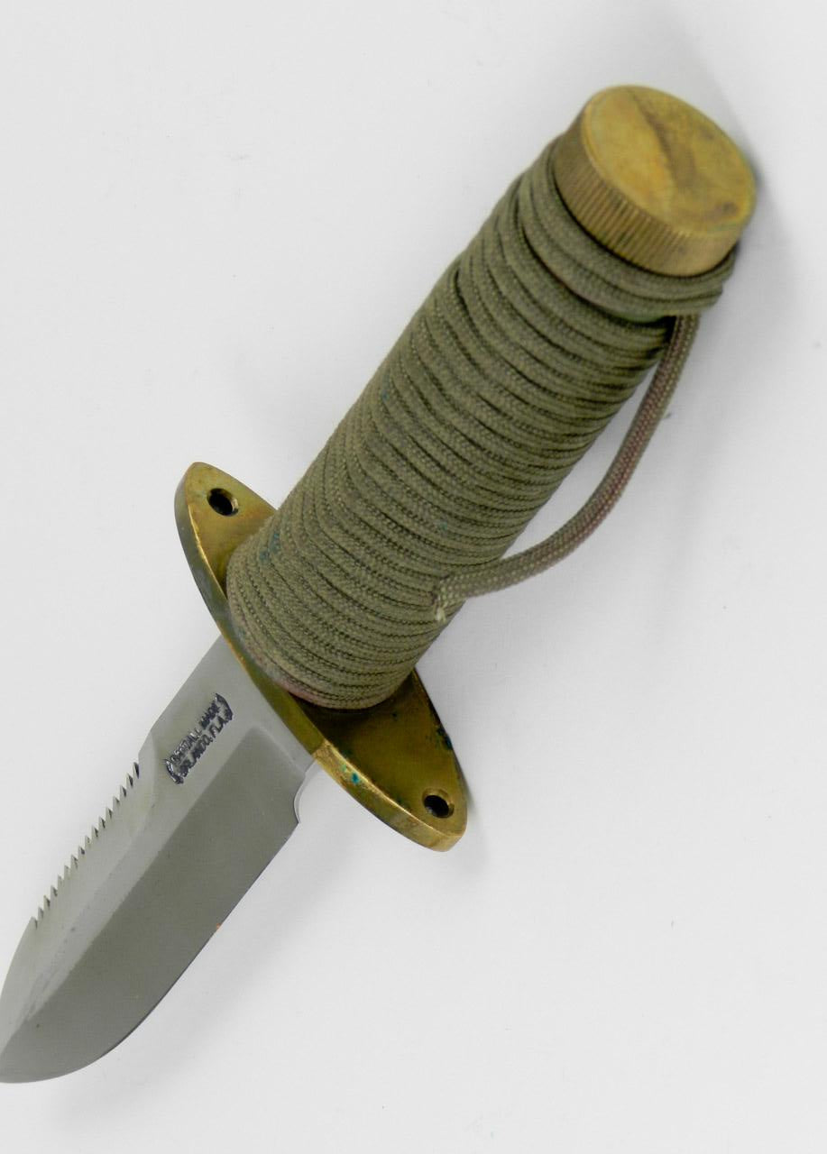 RANDALL USA KNIVES MODEL 18-5.5 ALL PURPOSE ATTACK SURVIVAL KNIFE OD GREEN ROPE HANDLE HIGH CARBON STEEL W/SHEATH PRE-OWNED