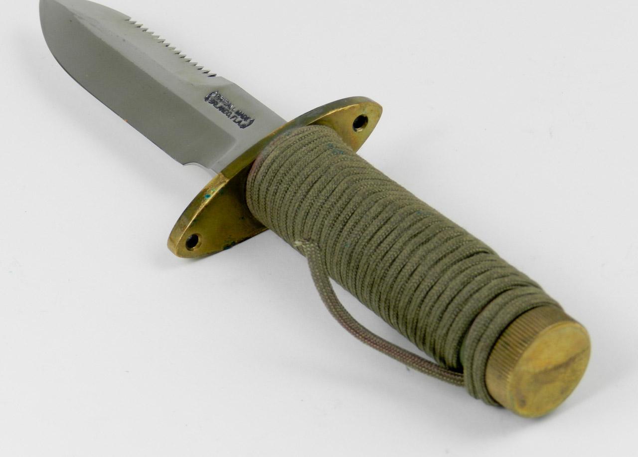 RANDALL USA KNIVES MODEL 18-5.5 ALL PURPOSE ATTACK SURVIVAL KNIFE OD GREEN ROPE HANDLE HIGH CARBON STEEL W/SHEATH PRE-OWNED