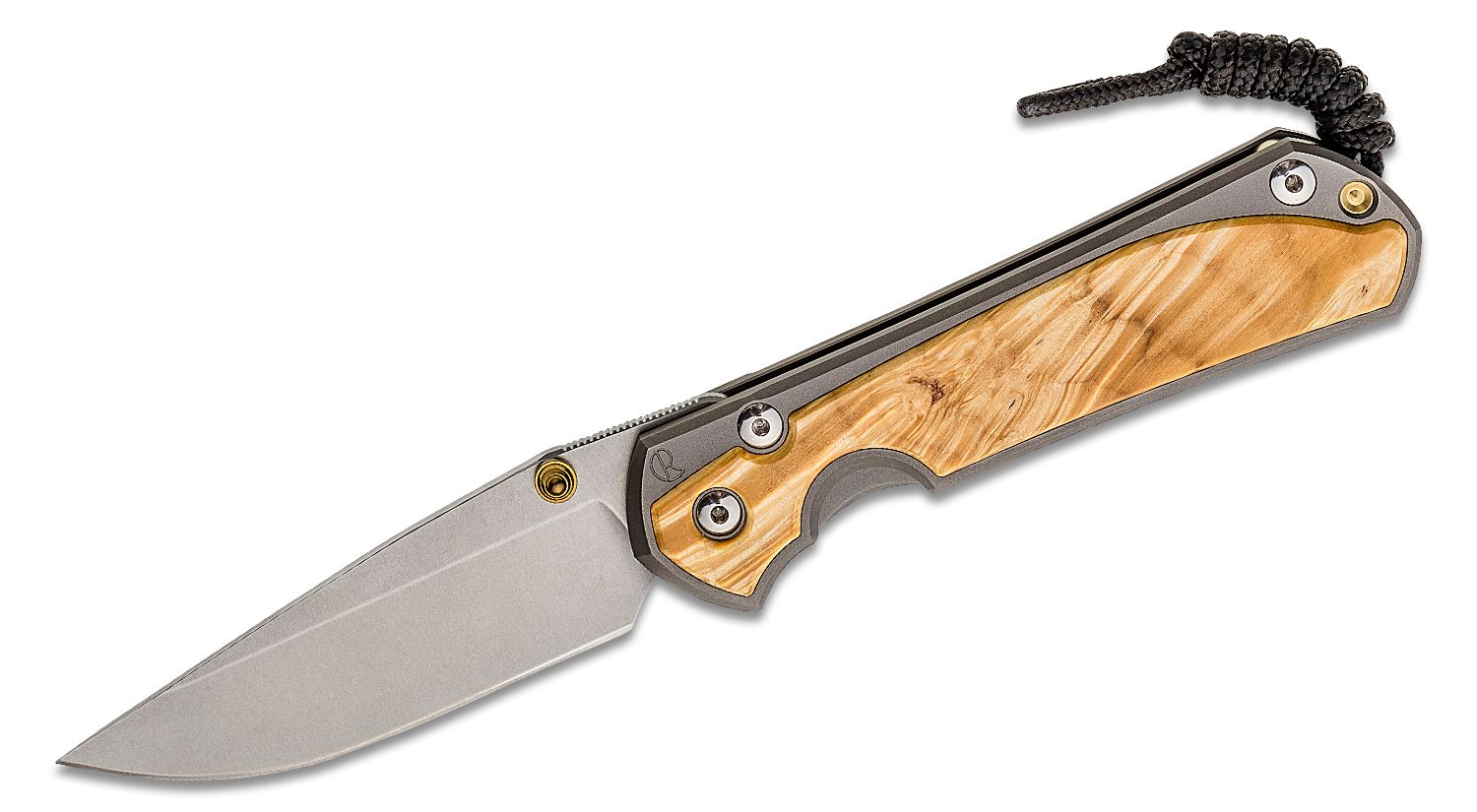 CHRIS REEVE USA Large Sebenza 31 Folding Knife 3.61" CPM-MagnaCut Satin Blade, Titanium Handles with Box Elder Burl Inlays, Frame Lock KNIVE NEW