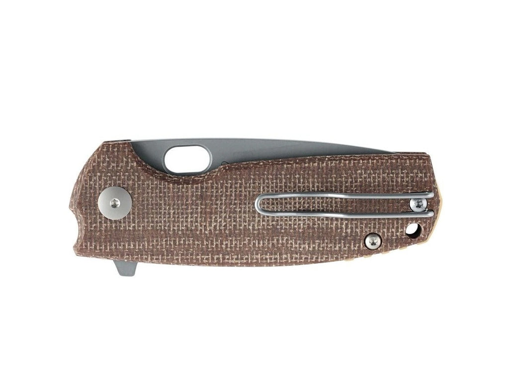 FOX CORE ITALY Folding Linerlock Pocket Knife Brown Micarta Handle Bohler N690 NEW