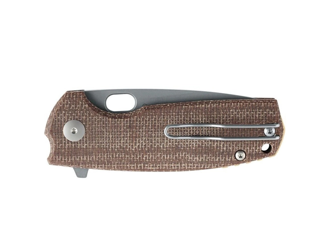 FOX CORE ITALY Folding Linerlock Pocket Knife Brown Micarta Handle Bohler N690 NEW