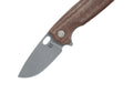 FOX CORE ITALY Folding Linerlock Pocket Knife Brown Micarta Handle Bohler N690 NEW