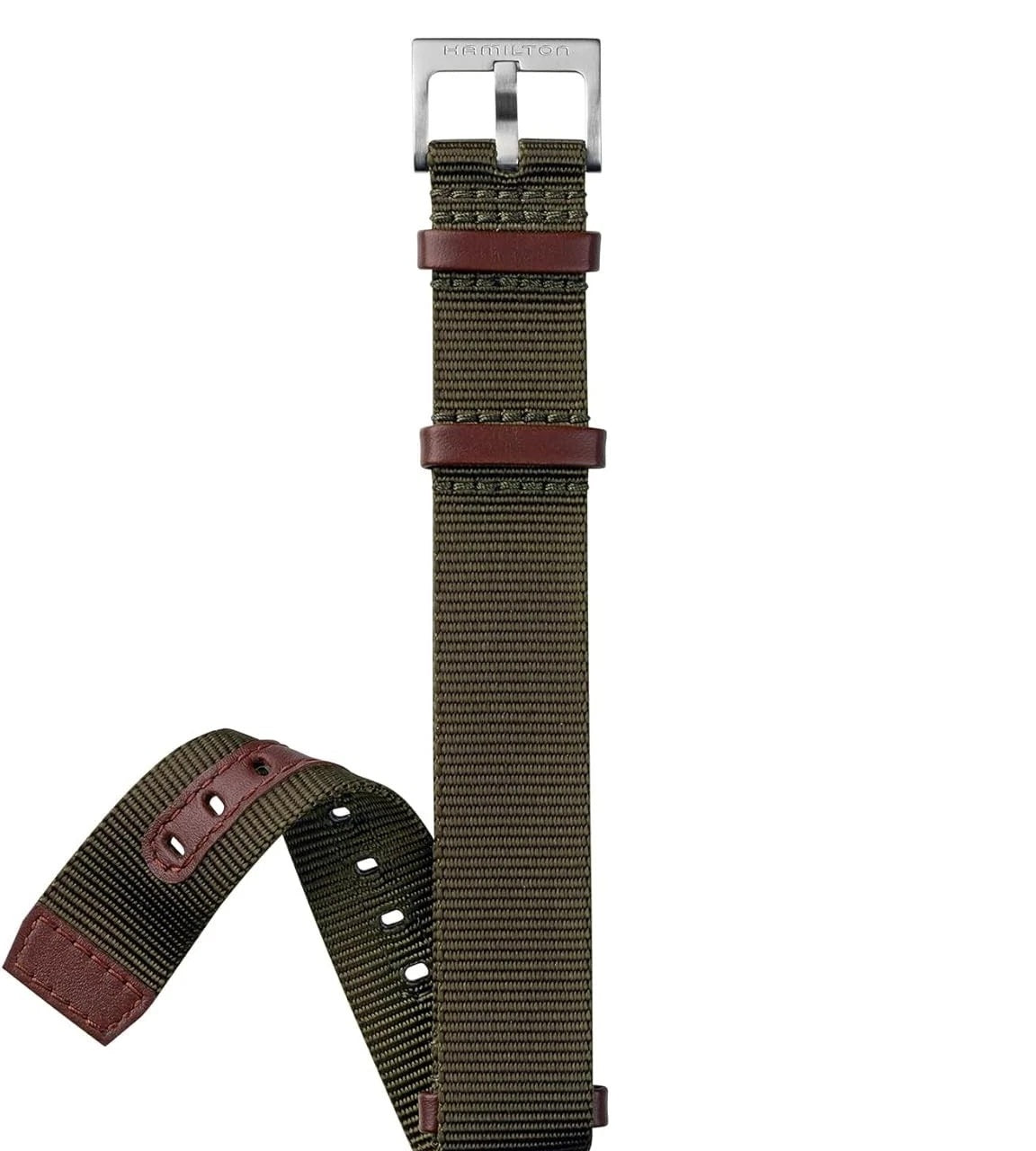 ZZ...HAMILTON SWISS Made Khaki Field Mechnical 38mm White Dial Green Strap Men's Watch H69439411&nbsp; (Automatic) NEW