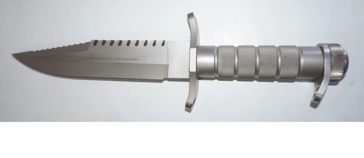BUCK USA Vintage Buckmaster Buck 184 Stainless Survival Knife FIXED BLADE Hunting Knife w/Sheath PRE-OWNED