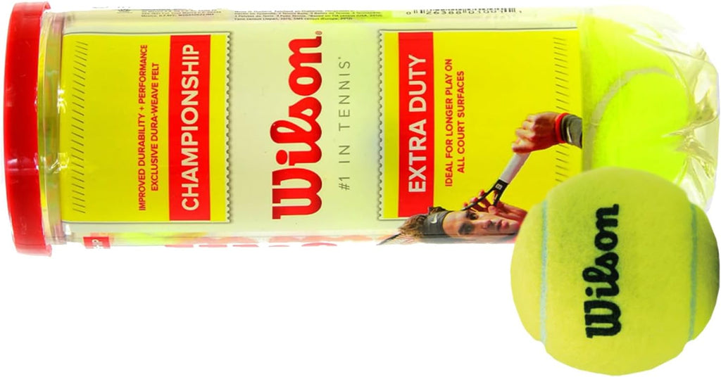 Wilson US Open Adult Strung Tennis Racket w/3 Single Can (3 YELLOW Balls) NEW