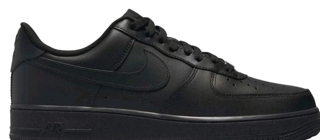 W...NIKE Air Force 1 Low '07 Triple Black Mens Black Sports Sneaker CW2288-001 Size 11 BRAND NEW