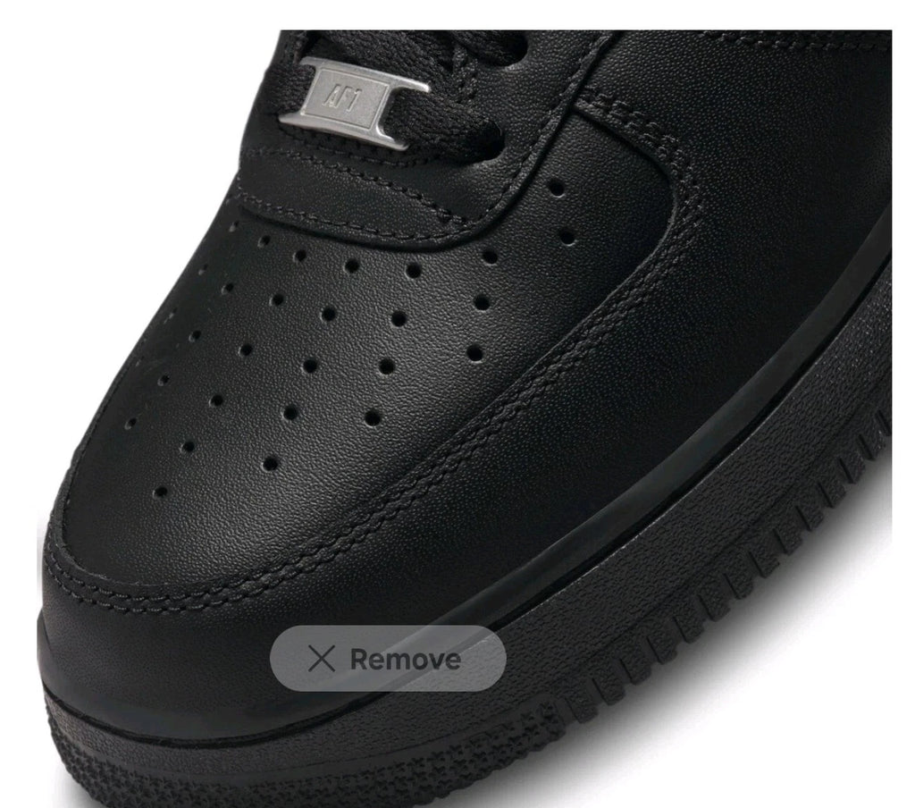 W...NIKE Air Force 1 Low '07 Triple Black Mens Black Sports Sneaker CW2288-001 Size 11 BRAND NEW